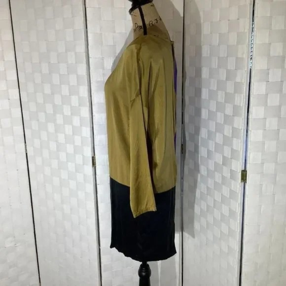 Donating June 1st Retro Mary Jo Bruno silk mini dress size 4 - Picture 4 of 10
